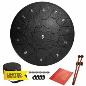 Steel Tongue Drum - 12-Inch 13-Notes Tongue Drum