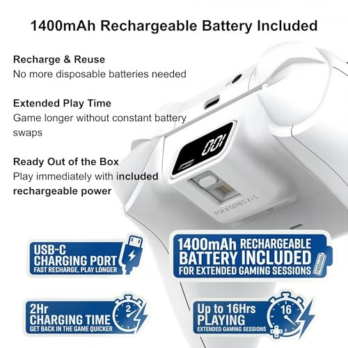 Bluetooth Controller with 1400mAh Rechargeable Battery and LED Power Display
