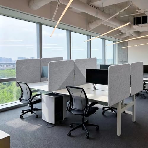 Clamp-on Desk Divider Partition with Adjustable Universal Base