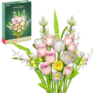 Tulip Rose Flowers Building Sets