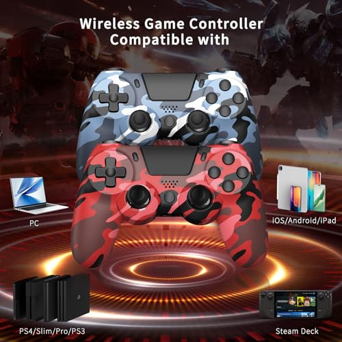 Game Controllers Compatible with PS4/Pro/Slim/PC