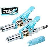 SHALL Grease Gun Coupler, Quick Release & Strong Locking Grease Gun Couplers w/Zerk Fittings Clea...