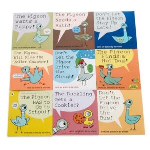 9PCS Mo Willems Pigeon Books Dont Let the Pigeon Drive the Bus Book Series Set Paperback