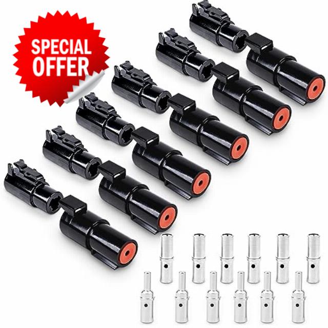 JRready 6 Pairs Deutsch 1 Pin Connector