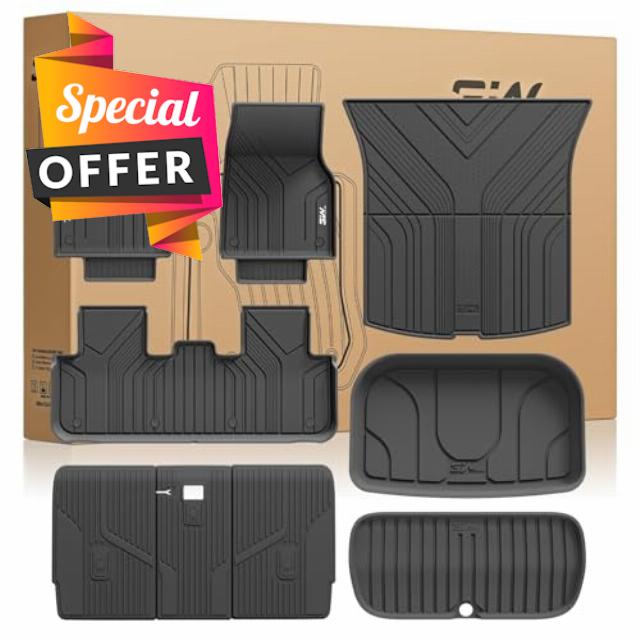 3W Tesla New Model Y Juniper 2025 2026 Floor Mats & Cargo Liners