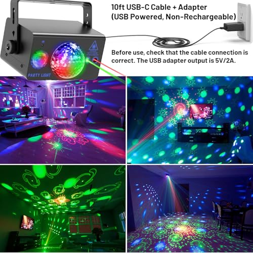LED Stage Strobe Lights Sound Activated with Remote Control for Xmas Club Bar Parties Holiday Christmas Birthday Wedding Home Decorations