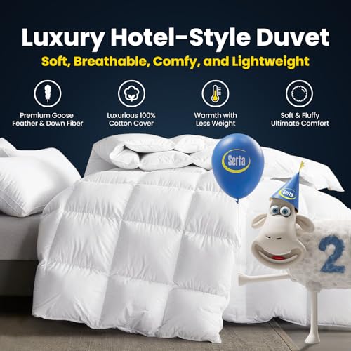 Hotel Luxury Hypoallergenic Comforter 43oz All Season Medium Warmth 68 x 90 in White