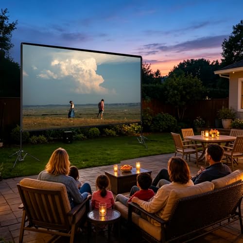 Portable 16:9 4K HD Indoor Outdoor Wrinkle-Free Front/Rear Projection Screen