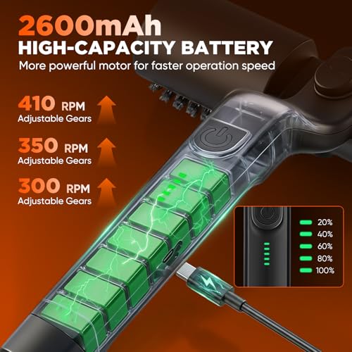400 RPM Waterproof Grill Cleaner for Outdoor Grill for Outdoor Camping Barbecue Grates