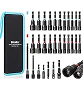 SHALL 20PCS Magnetic Nut Driver Set, 6” Long Nut Drivers for Impact Drill, SAE & Metric 1/4” Hex ...