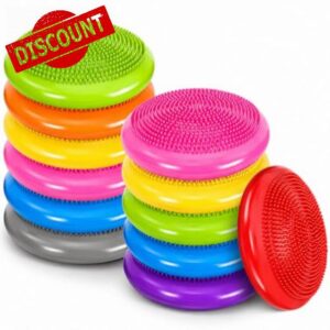 Amylove 12 Pcs Wobble Cushion Wiggle Seat Inflated for Sensory Kid 13 Inch Balance Disc Kids Flexible Seating Exercise Sensory Pad Chair Cushion for Classroom Office School(Assorted Colors)