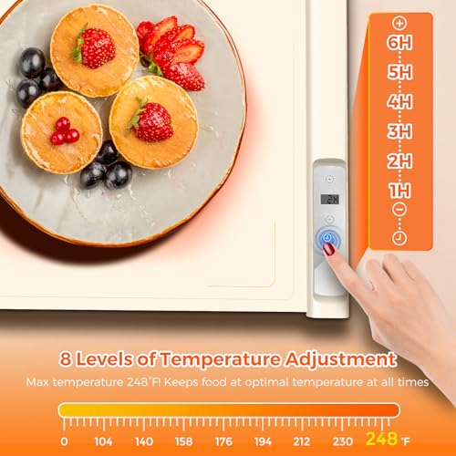 Fast Full-Surface Food Heating Mat with Child Lock