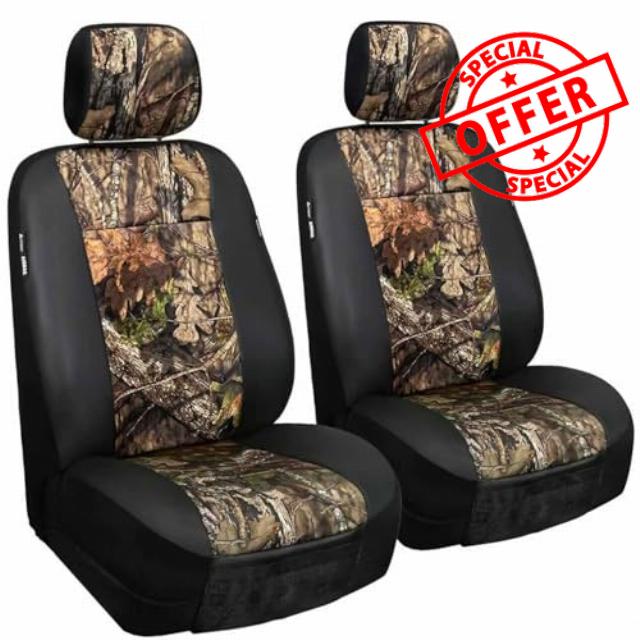 LPI Truck Mossy Oak Heavy Duty Car Seat Covers for Front Seats; Fits Sedans and SUVs