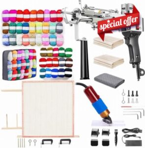 BESGEER 2025 Rug Tufting Gun Starter Kit with Frame with Trimmer - Rug Tufting with Carpet Trimmer Kit with Tufting Frame