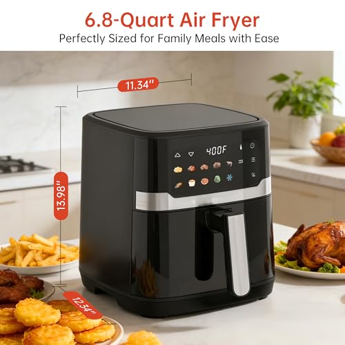 400°F Fast Heating & Adjustable Bottom Heater for Crispier Results