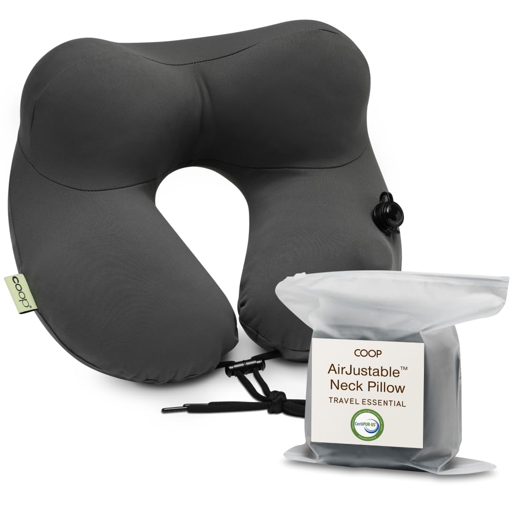 Coop Home Goods AirJustable Travel Neck Pillow