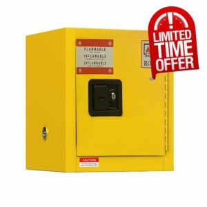 koxuyim Hazardous Steel Flammable Liquid Storage Cabinet 18.1" x 18.1" x18.3"