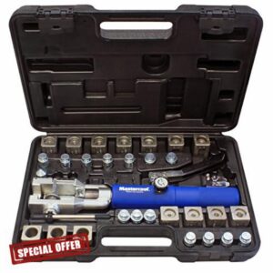 Mastercool 72475-PRC Universal Hydraulic Flaring Tool Set – Patented Design – 45° Double & Single Flares