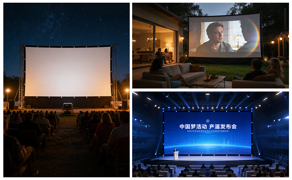 outdoor large big projector screen outdoor 200 inch