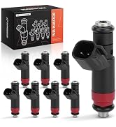A-Premium Set of 8 Fuel Injectors Compatible with Ford F-150/E-150 2004-2008, E-250 2005-2008, Ex...