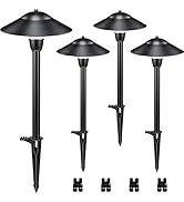 SUNVIE LED Landscape Lights Low Voltage Pathway Lights 3W 12-24V Landscape Lighting Aluminum Land...