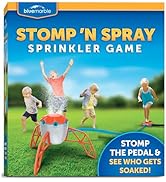 Blue Marble Toss 'N Soak Outdoor Sprinkler Game - Outdoor Water Play, Toss A Bean Bag & Soak Your...
