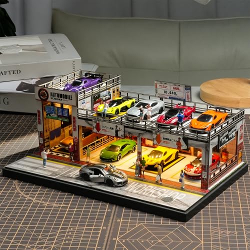 Toy Car Garage with LED Lights