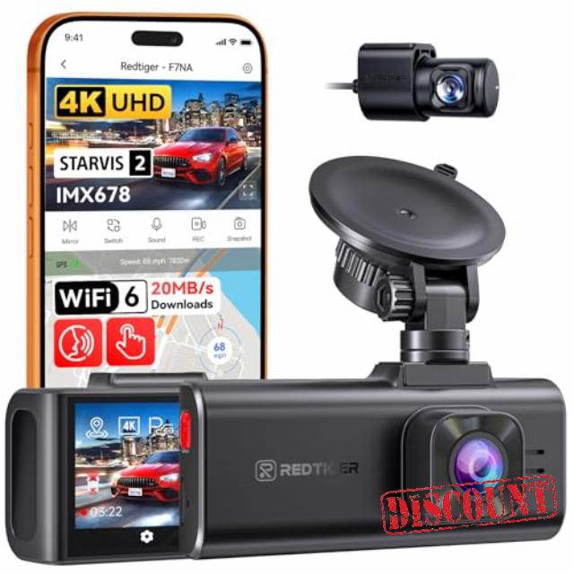 REDTIGER F7NA 4K Dual Dash Cam