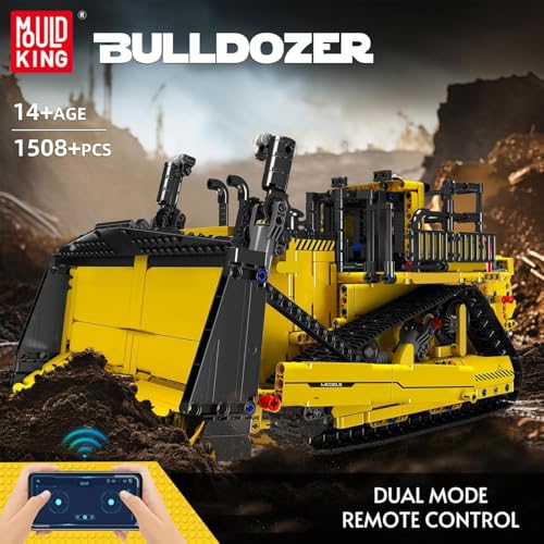 App-Controlled 2.4G RC Bulldozer Truck Construction Vehicle Toys with Engines