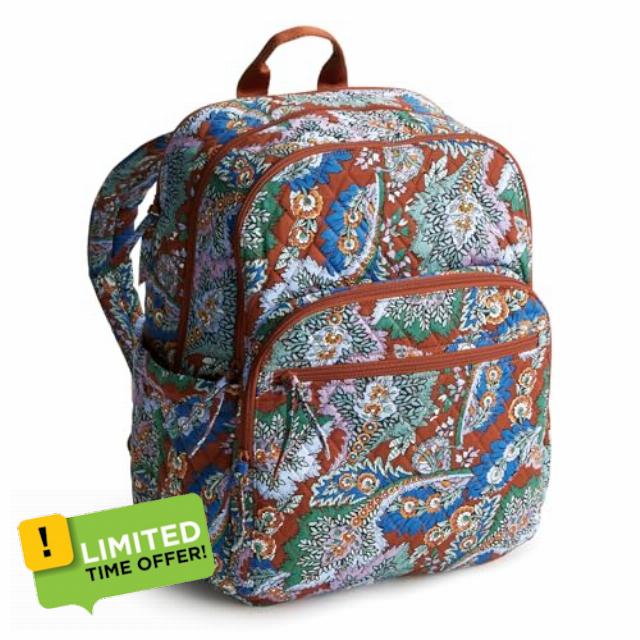 Vera Bradley Women's Premium Cotton Large Bancroft Backpack