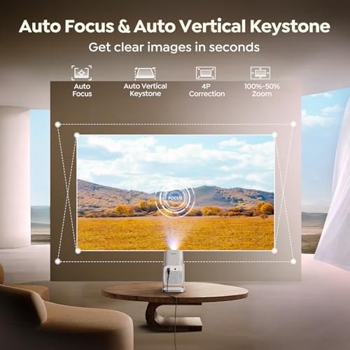 TOPTRO Mini Portable Proyector w/ YouTube/Prime Video