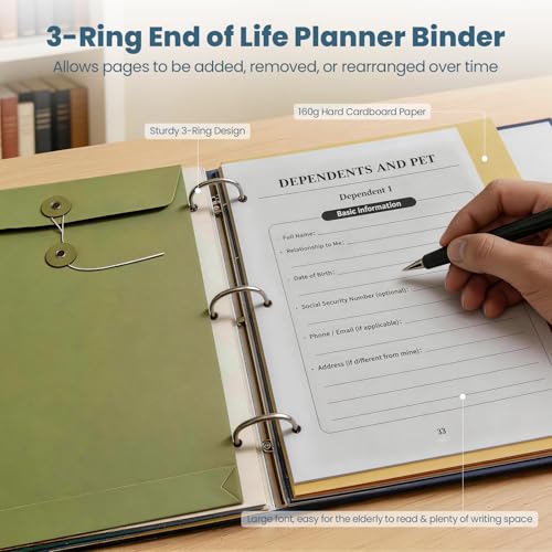 The End of Life Planning Guide Folder Organizer for Estate & Funeral Planning
