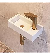 Wall Mounted Bathroom Sink, Deer Valley 30" x 18" Bathroom Vessel Sink, Black Modern Floating Cou...