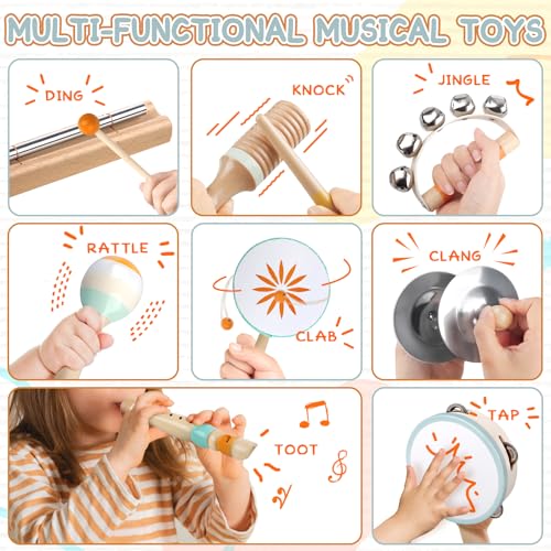 Wooden Percussion Instruments Set