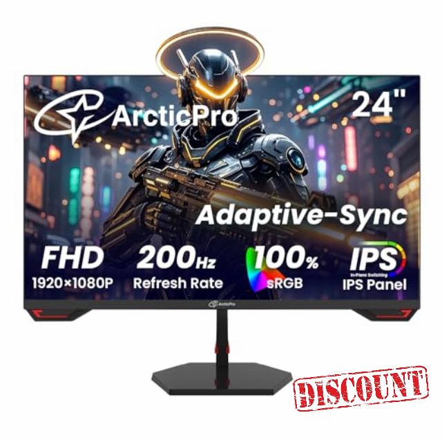 ArcticPro 24inch Gaming Monitor 200Hz 180Hz