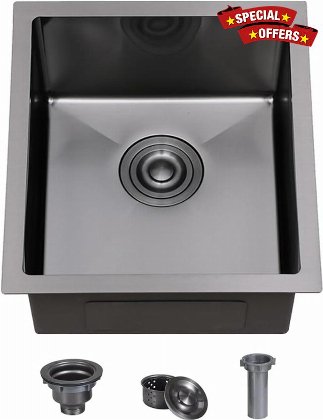 Hotis Gunmetal Black Undermount Bar Sink