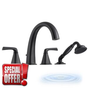 High Flow Roman Tub Faucet with Hand Shower