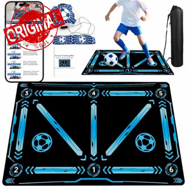 Soccer Training Mat with QR Code Video Tutorials