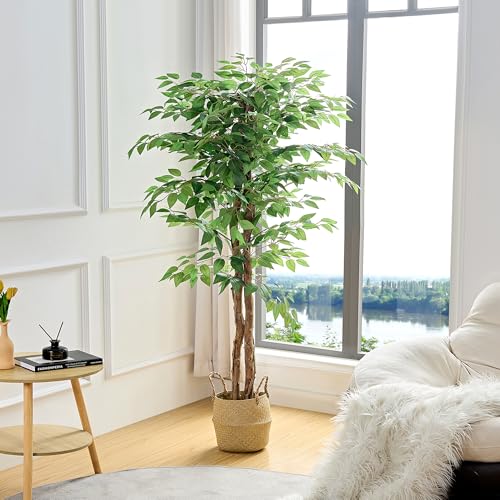 5FT Faux Silk Plant for Indoor Outdoor Home Garden Decor