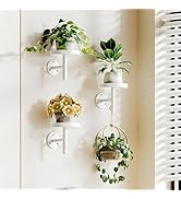 YUOROS Window Plant Shelves, 3-Tier Rotating Plant Shelf Stand, Indoor Metal Wall Plant Holder