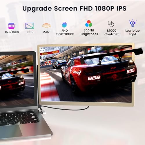 15.6" Detachable Triple Portable Monitor