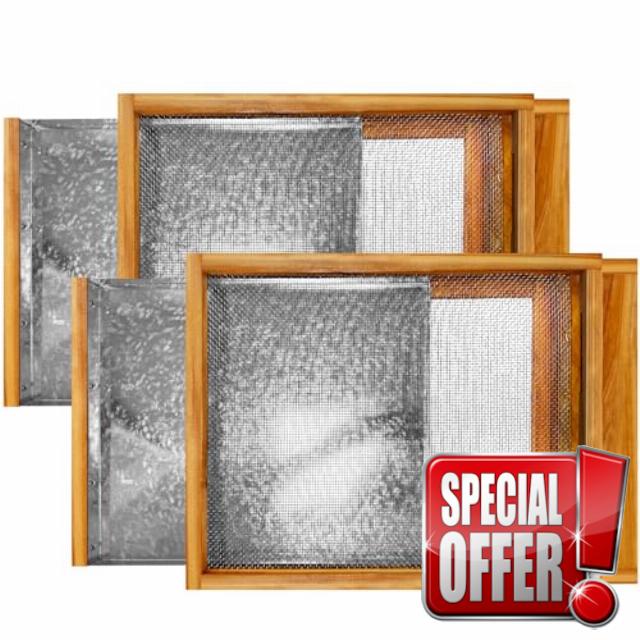 2 Pack Langstroth 10 Frame Bee Hive Screened Bottom Board