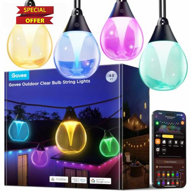 Govee Clear Bulb Outdoor String Lights