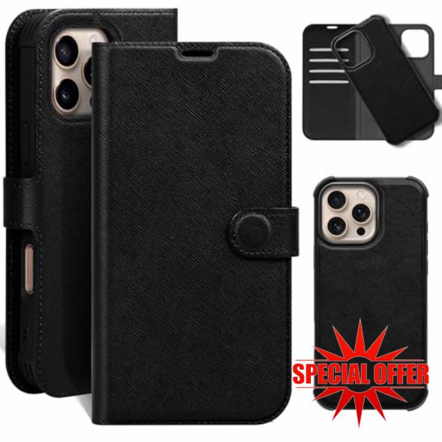 Leather Case Compatible with iPhone 16 Pro Max Wallet 6.9"