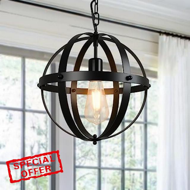 DLLT Vintage Globe Pendant Hanging Light