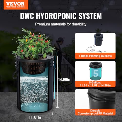 5-Gallon Deep Water Culture with Air Pump