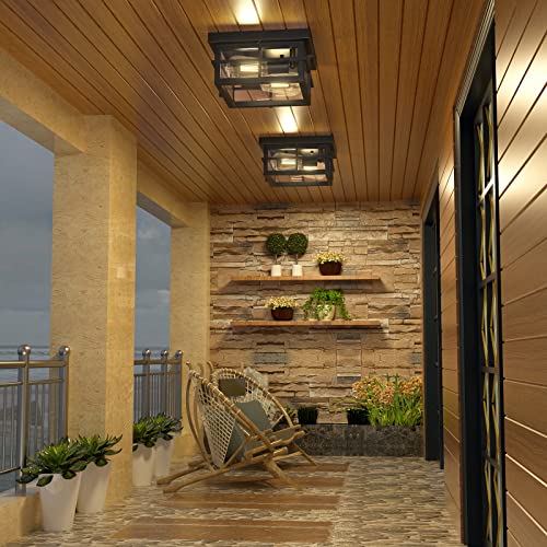 Farmhouse Square Ceiling Lighting for Porch Bathroom Kitchen (Bulbs Not Included)