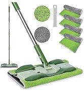 MASTERTOP Microfiber Floor Mop - Large, 16x8.4" Dry & Wet Mop for Wood, Laminate, Tile, Vinyl, 36...