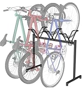 Sttoraboks 2 Bikes Floor Stand,Adjustable Bicycle Parking Rack with Hook for Garage/Indoor/Outdoo...