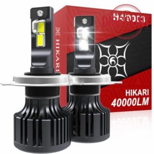 HIKARI WINGS 2026 40000LM H4 9003 Dual Beam LED Bulbs